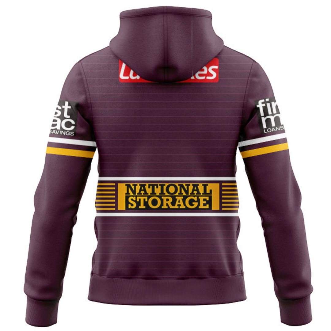 Brisbane Broncos 2022 Home Hoodie with Zipper