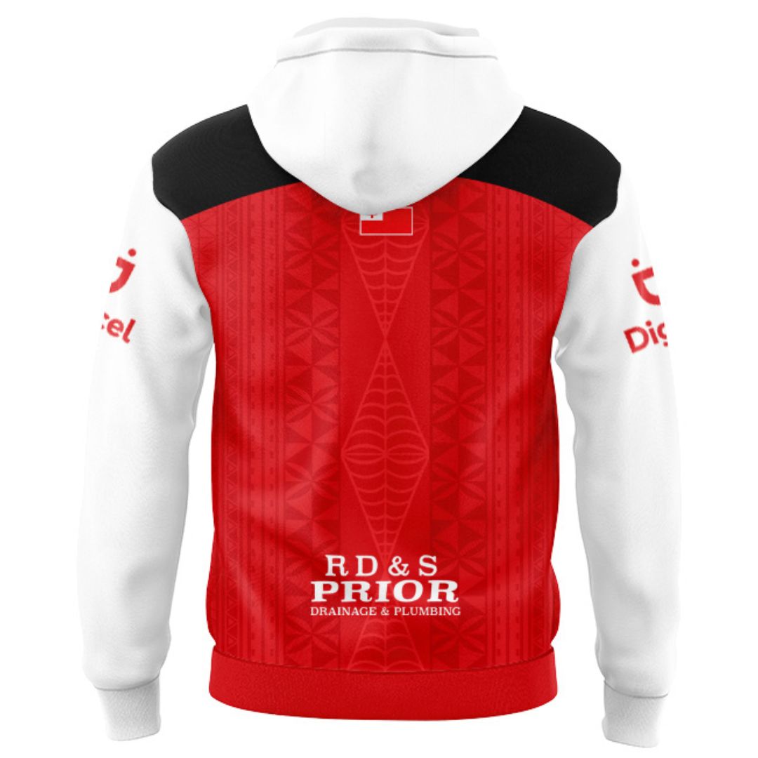 Mate Ma'a Tonga Red Training Hoodie with Zipper