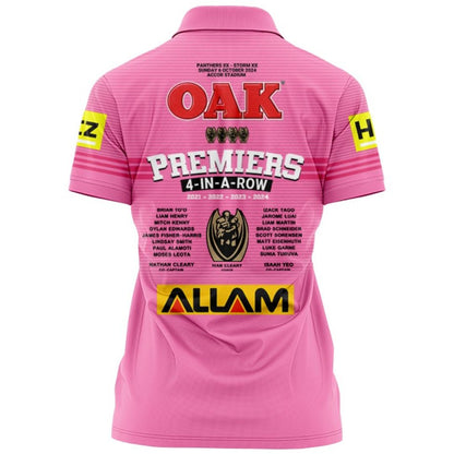 Penrith Panthers Premiers Women's 4 In a Row Polo Shirt