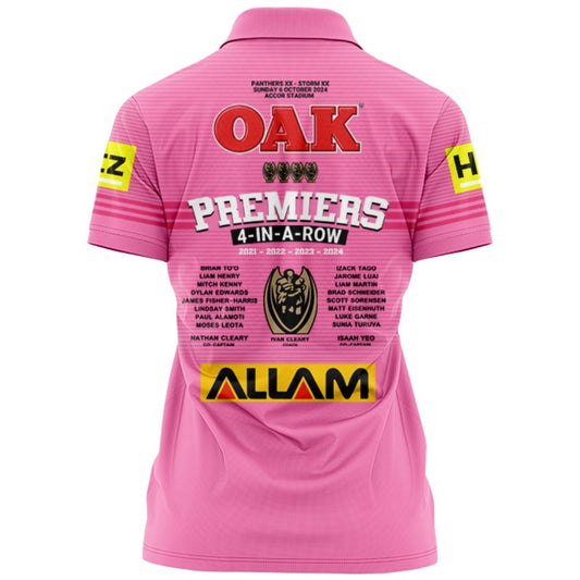 Penrith Panthers Premiers Women's 4 In a Row Polo Shirt