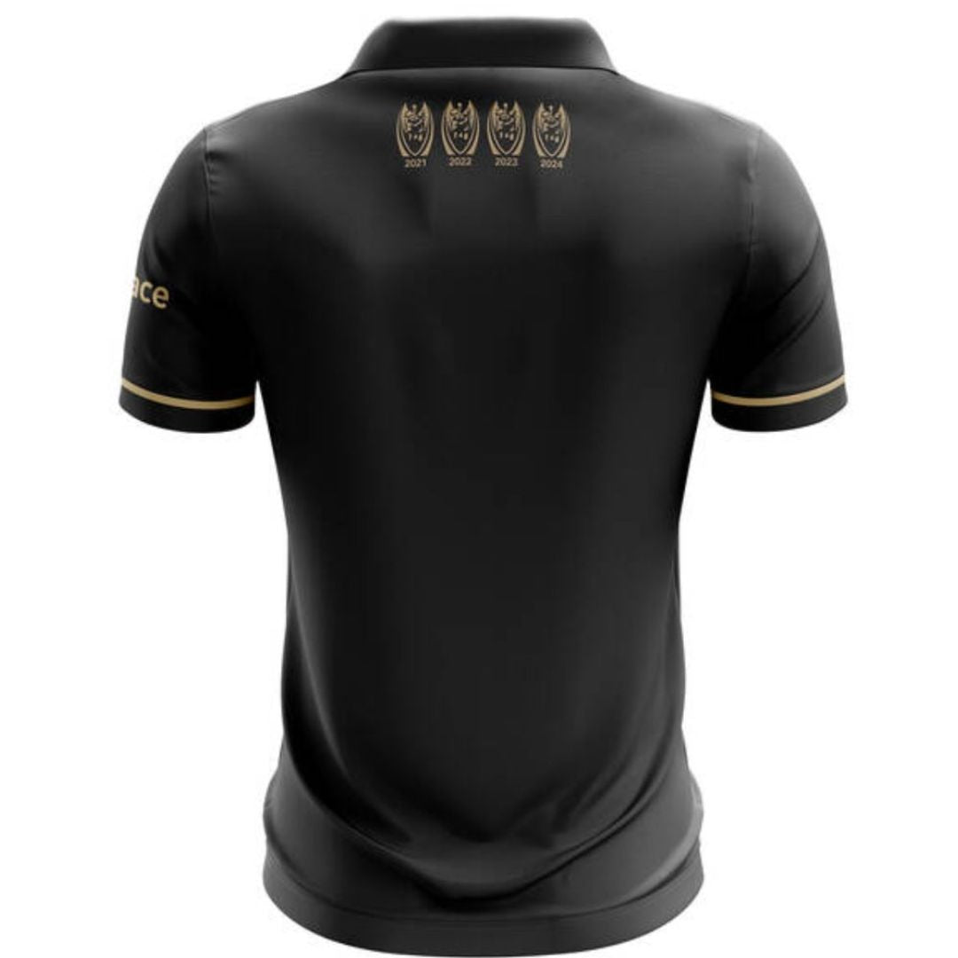 Penrith Panthers Premiers 4 In a Row Black Polo Shirt