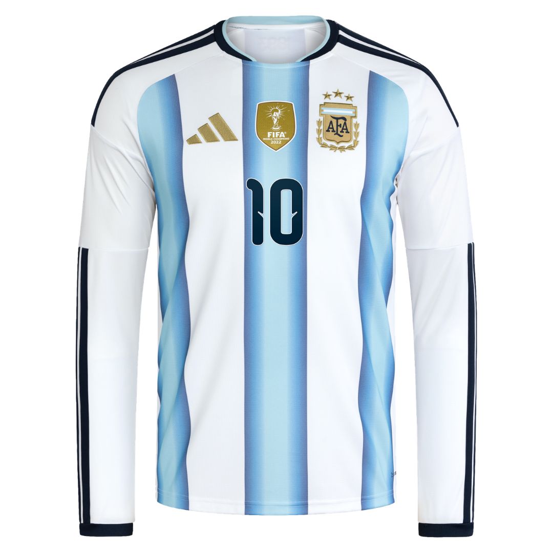 Argentina 2026 World Cup Long Sleeve Messi # 10 Home Jersey