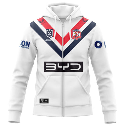 Sydney Roosters 2025 Away Hoodie with Zipper