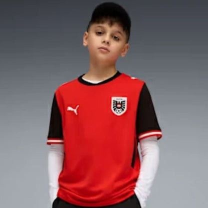 Austria 2026 Kids World Cup Home Jersey Shirt