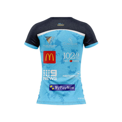 Gold Coast Titans 2025 Women's Junior Cyan Blue Training Shirt