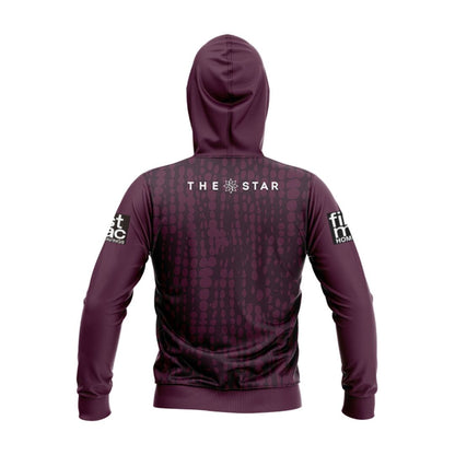 Brisbane Broncos 2025 Maroon Training Hoodie with Zipper