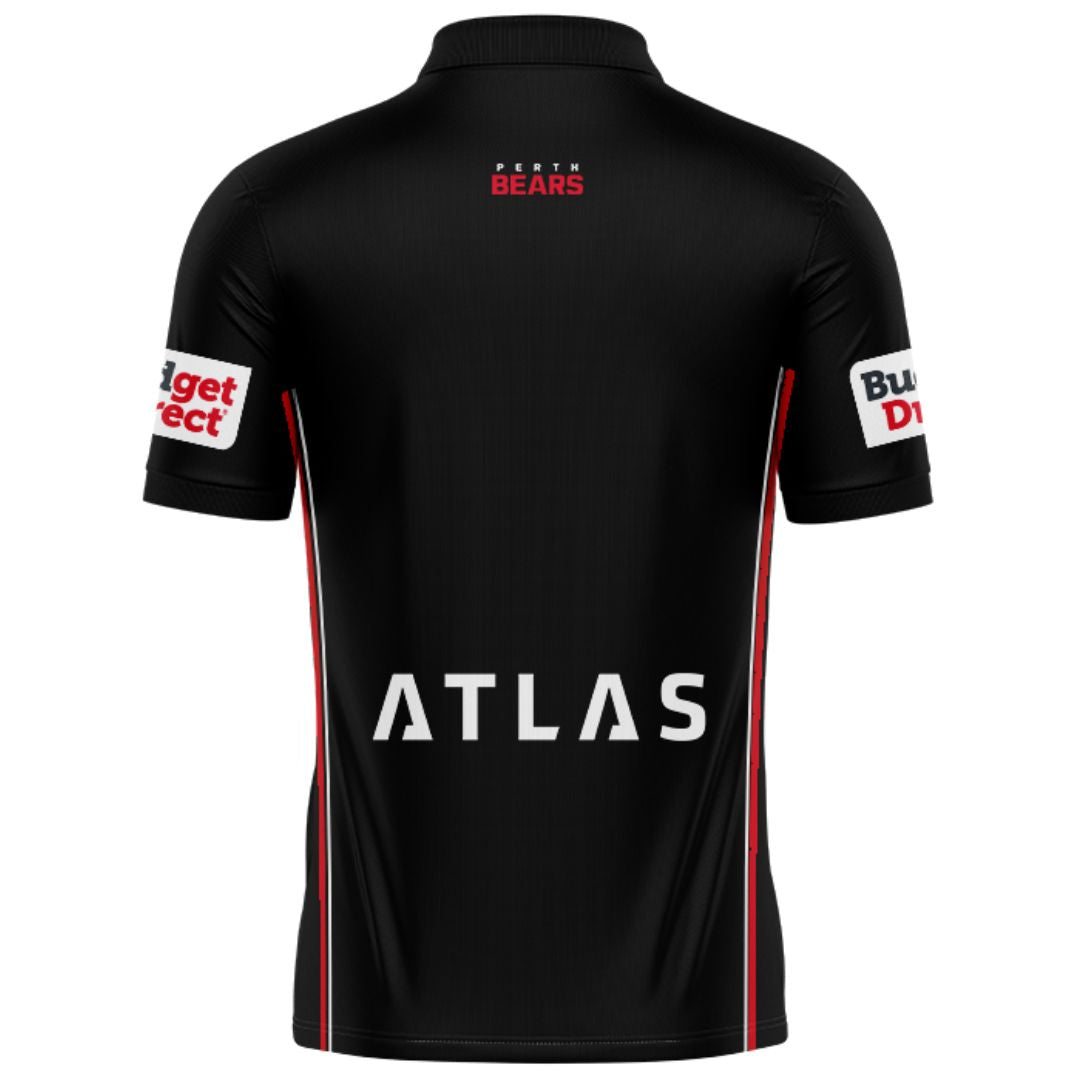 Perth Bears 2027 Black Training Polo Shirt