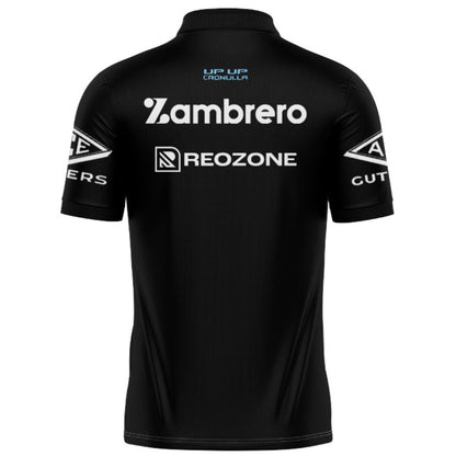 Cronulla Sutherland Sharks 2026 Black and White Polo Training Shirt