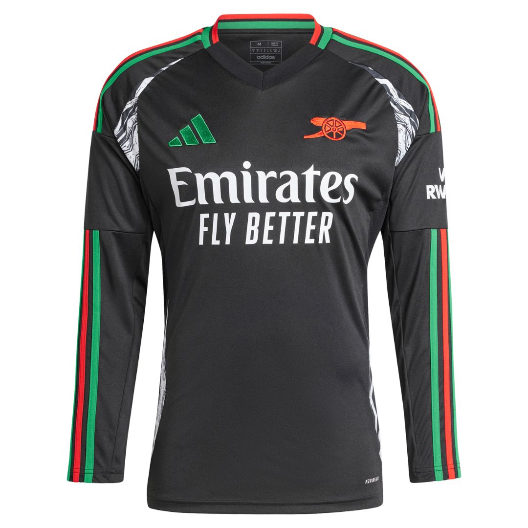 Arsenal Gunners 2024/25 Ødegaard #8 Long Sleeve Away Jersey Shirt