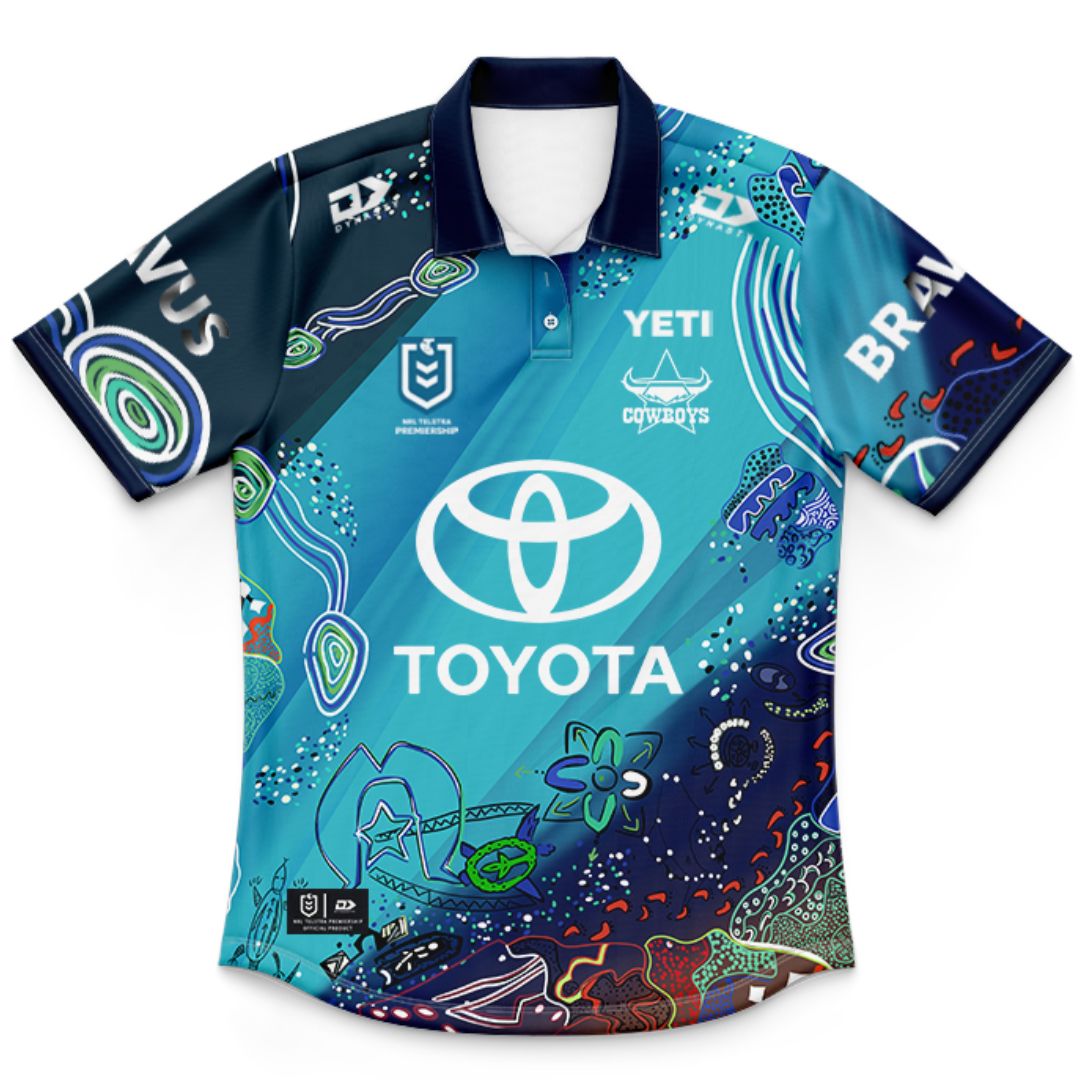 North Queensland Cowboys 2026 Indigenous Kids Polo Shirt