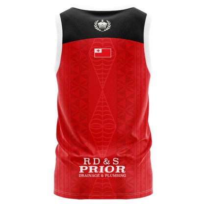 Mate Ma'a Tonga Red Training Singlet