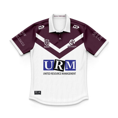 Manly Warringah Sea Eagles 2025 Kids Away Polo Shirt and Shorts Kit