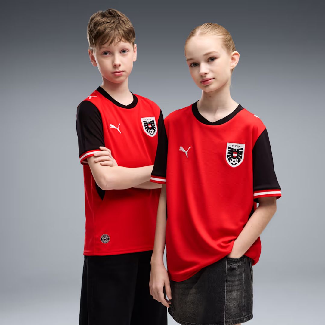 Austria 2026 Kids World Cup Home Jersey Shirt