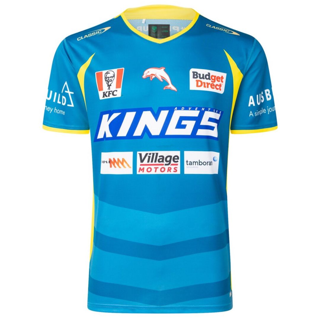Redcliffe Dolphins 2025 Teal Pro Training Shirt