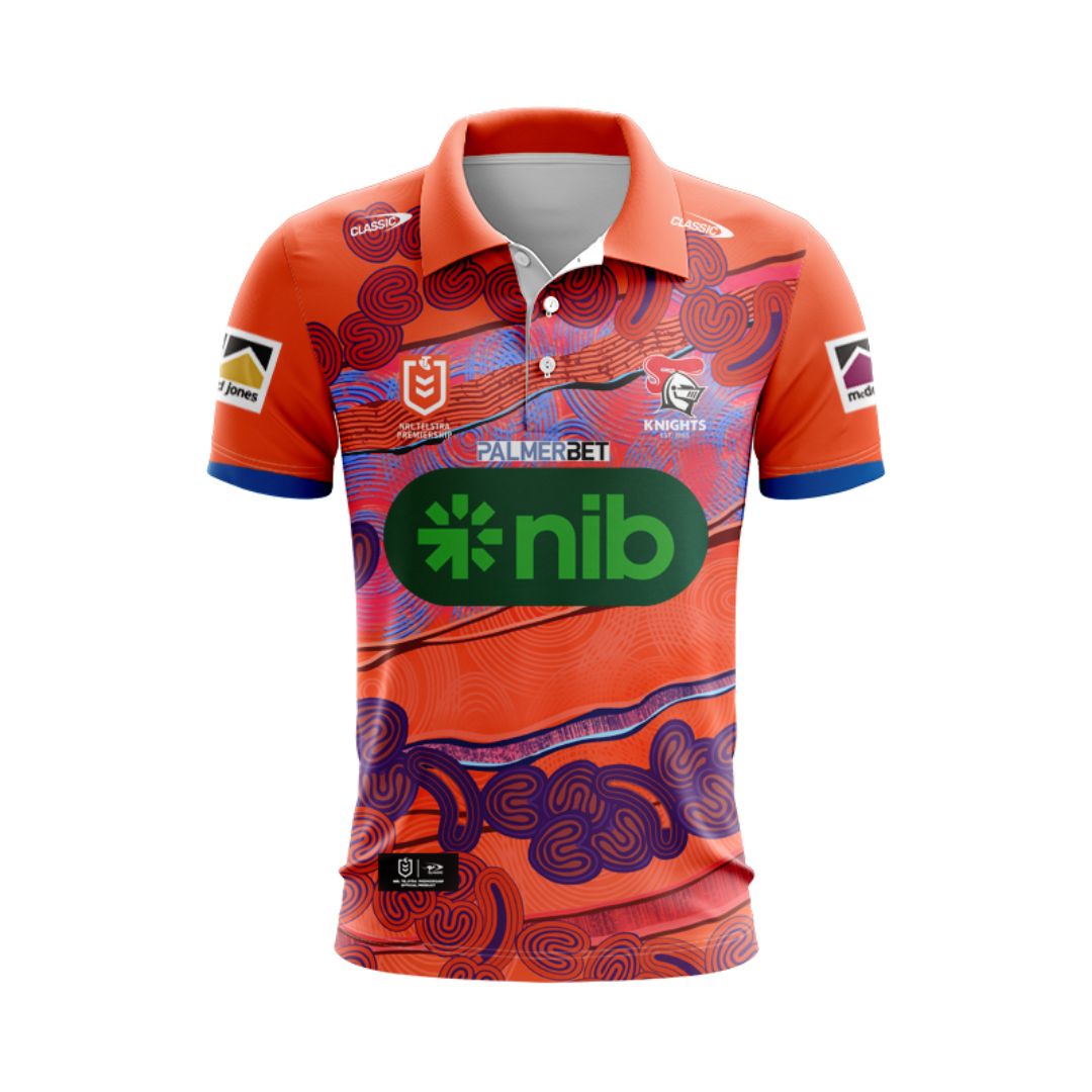 Newcastle Knights 2024 Indigenous Polo Shirt