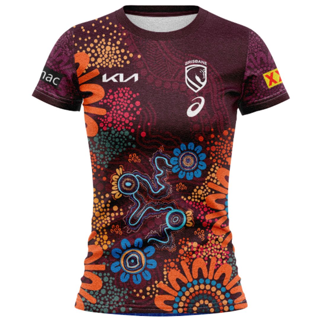 Brisbane Broncos 2026 Women's Players Indigenous Shirt