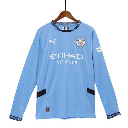 Manchester City 2024/25 Long Sleeve Home Jersey Shirt