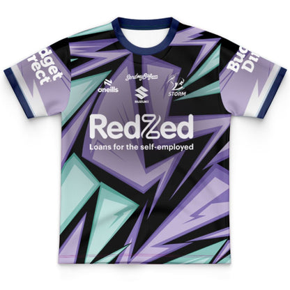 Melbourne Storm 2026 Kids Captains Run Jersey & Shorts Kit