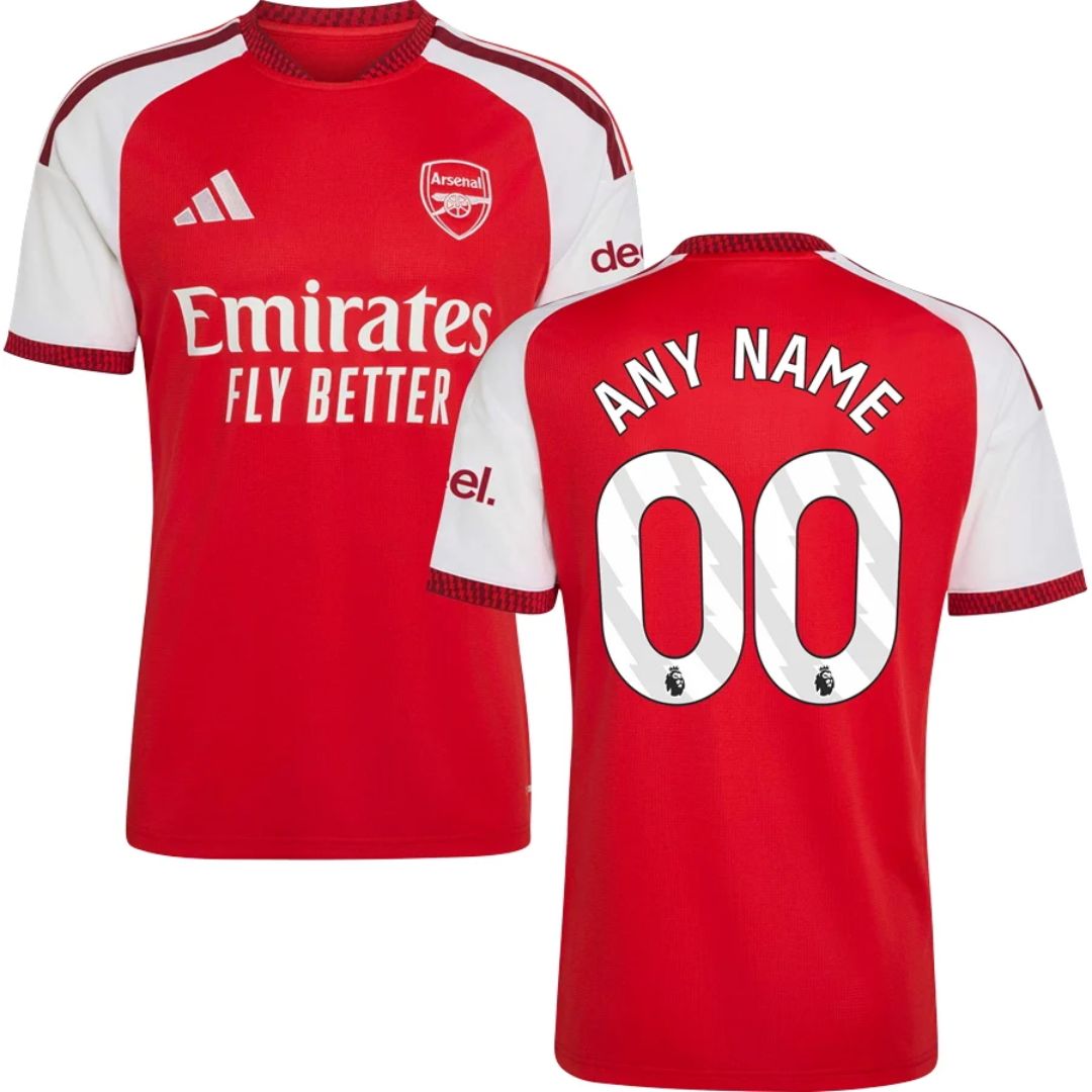 Arsenal Gunners 2026/27 Home Jersey Shirt (Add Your Own Name and Number)