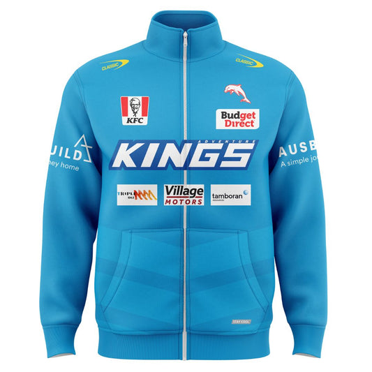 Redcliffe Dolphins 2025 Teal Pro Training Jacket with Zipper
