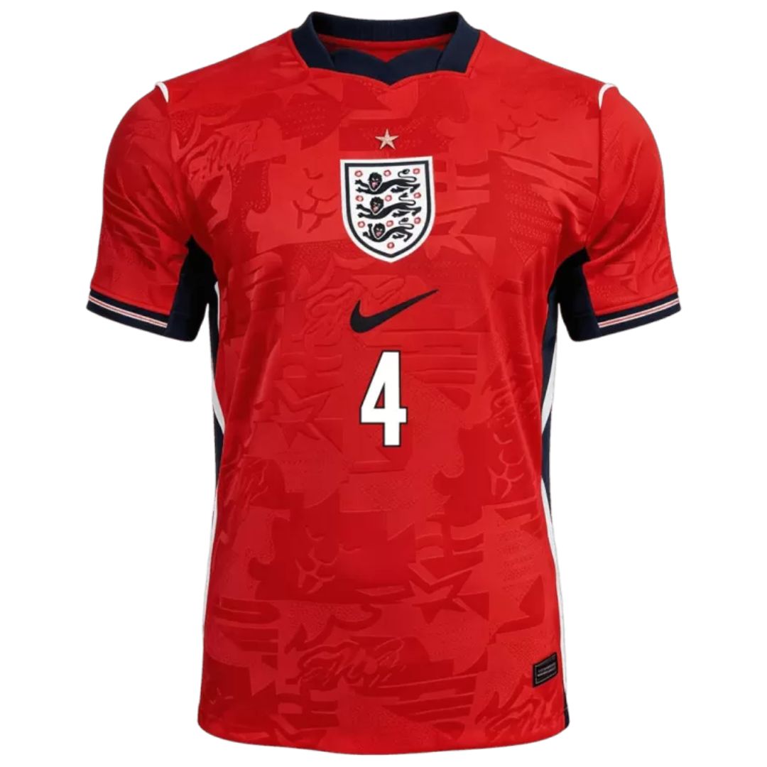 England Soccer 2026 World Cup Rice #4 Away Jersey Shirt