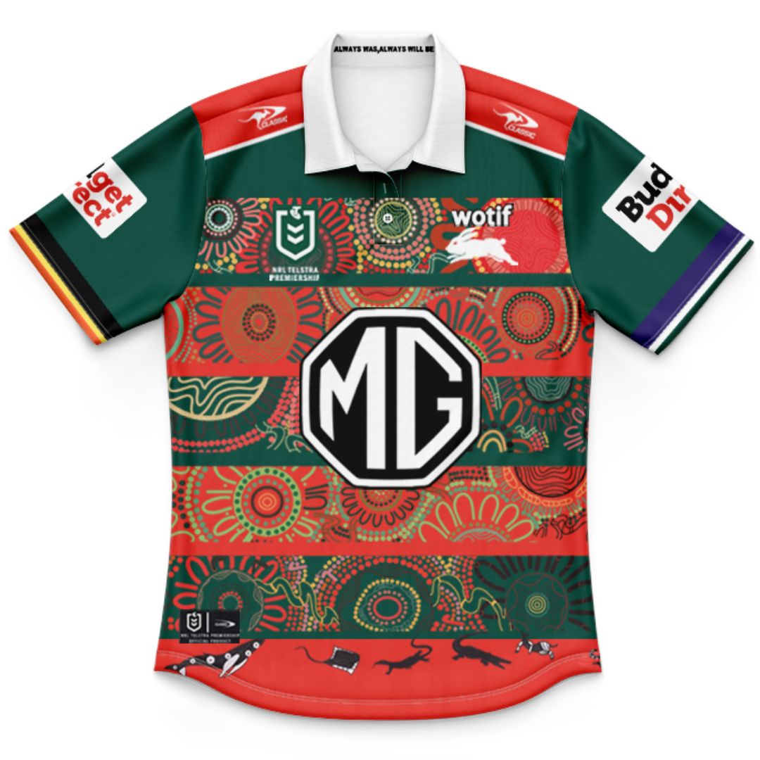 South Sydney Rabbitohs 2026 Kids Indigenous Polo Shirt