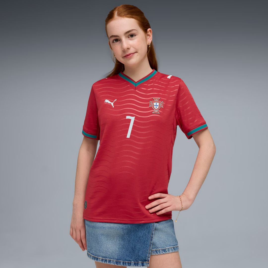 Portugal 2026 Cristiano Ronaldo Soccer World Cup of Football Kids Home Jersey Shirt