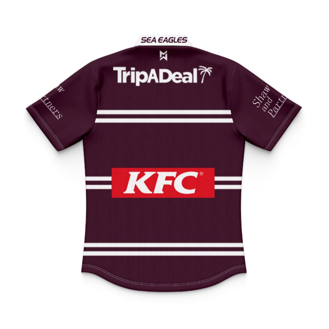 Manly Warringah Sea Eagles 2025 Kids Home Polo Shirt and Shorts Kit