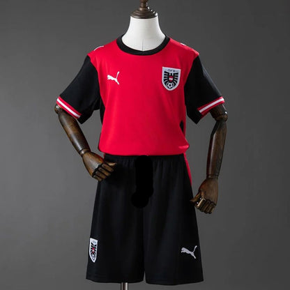 Austria 2026 Kids World Cup Home Jersey Shorts and Socks Kit