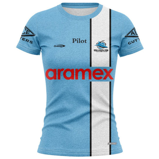 Cronulla Sutherland Sharks 2026 Women's Sky Blue Training Shirt