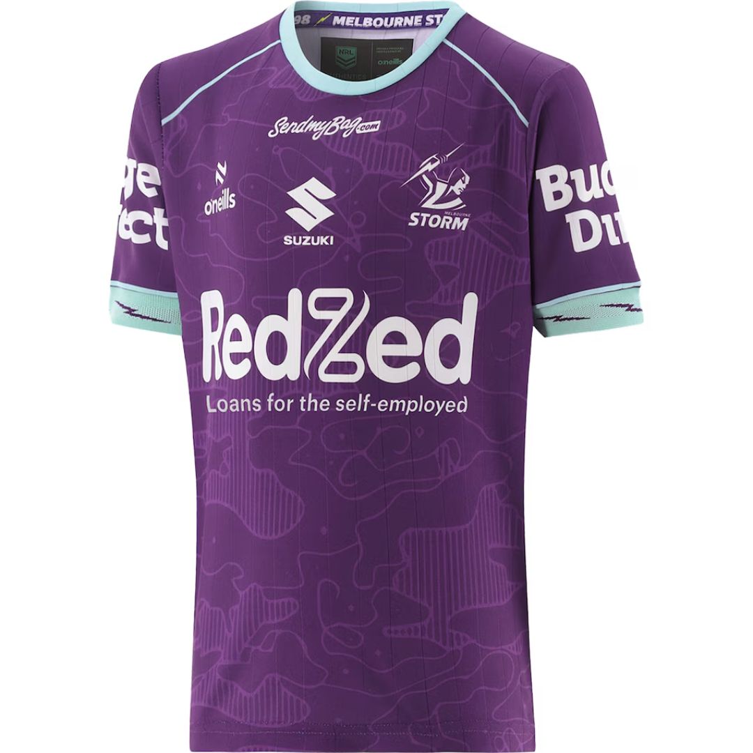 Melbourne Storm 2026 Kids Purple Training Shirt