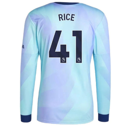 Arsenal Gunners 2024/25 Rice #41 Long Sleeve 3rd Jersey Shirt
