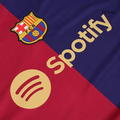 Barcelona 2024/25 Kids Home Jersey Shirt (Add Your Own Name & Number)
