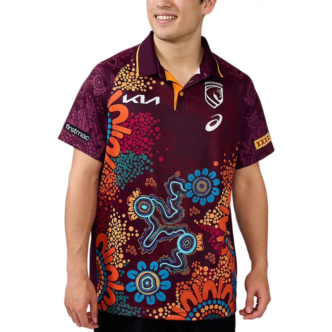 Brisbane Broncos 2026 Players Indigenous Polo Shirt