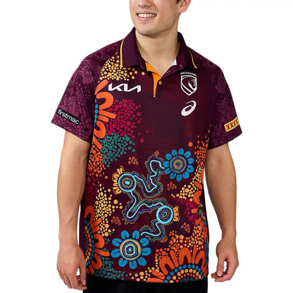 Brisbane Broncos 2026 Players Indigenous Polo Shirt