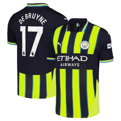 Manchester City 2024/25 De Bruyne # 17 Away Jersey Shirt
