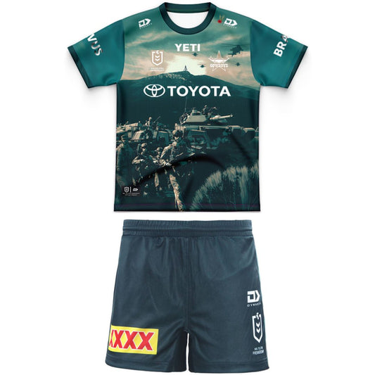 North Queensland Cowboys 2026 Kids Defence Jersey & Shorts Kit