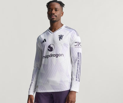 Manchester United 2025/26 Long Sleeve Player's Edition Away Jersey Shirt