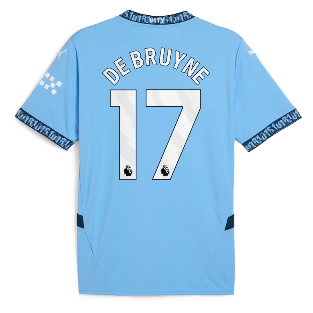 Manchester City 2024/25 De Bruyne # 17 Home Jersey Shirt