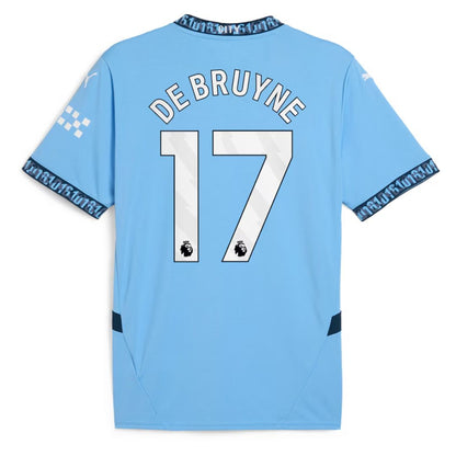 Manchester City 2024/25 De Bruyne # 17 Home Jersey Shirt