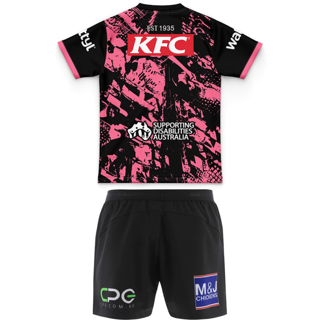 Canterbury Bankstown Bulldogs 2026 Kids Captains Run Shirt & Shorts Kit
