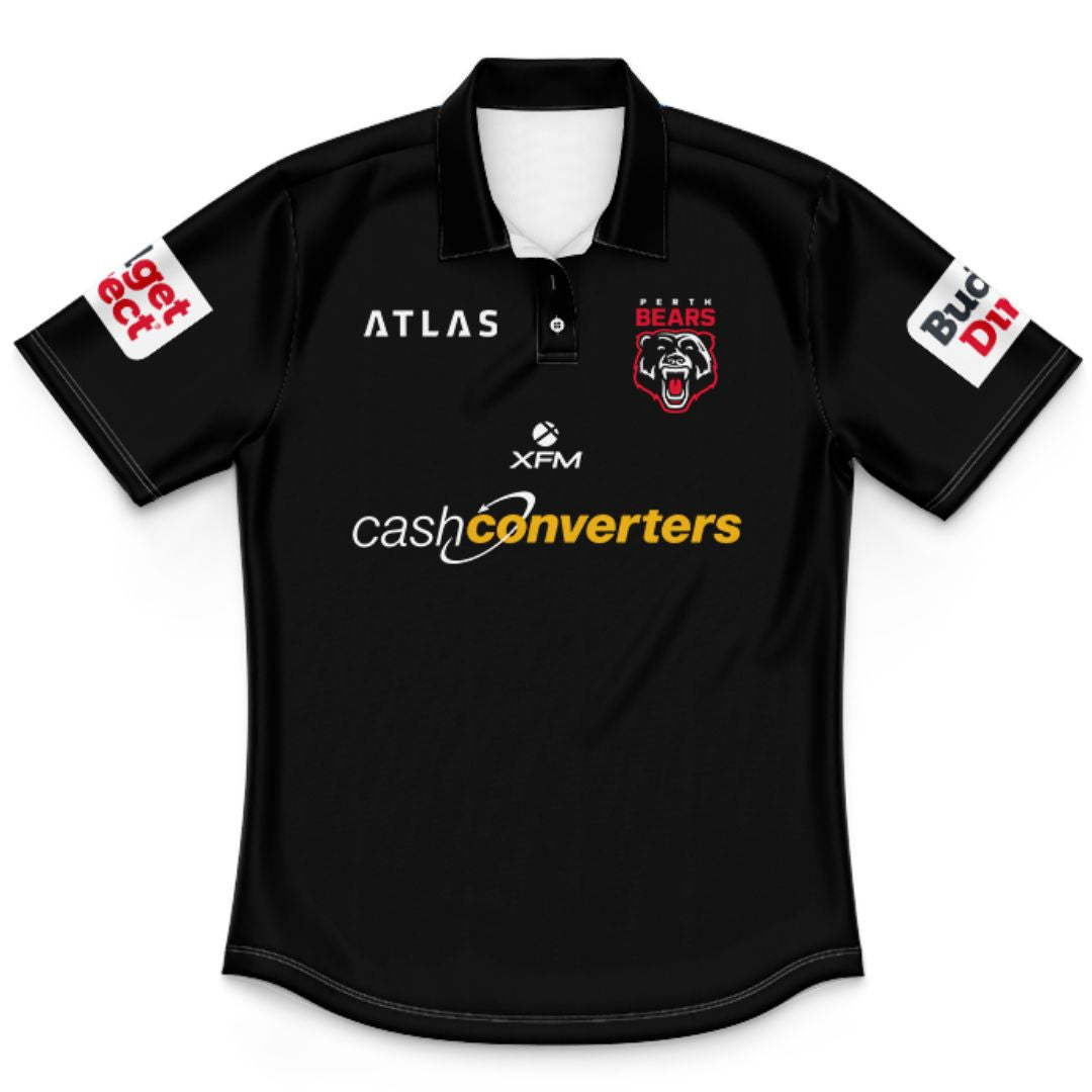 Perth Bears 2027 Kids Black Polo Shirt