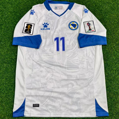 Bosnia and Herzegovina Džeko #11 Football Away Jersey Shirt