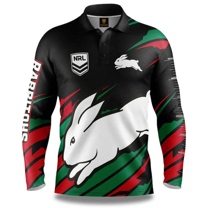 South Sydney Rabbitohs Long Sleeve Ignition Fishing Shirt