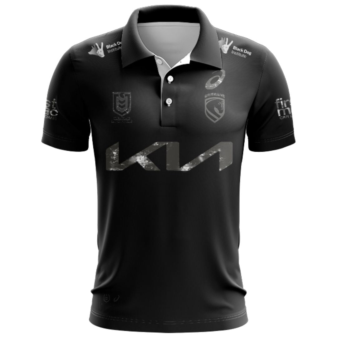Brisbane Broncos 2026 Black Polo Shirt