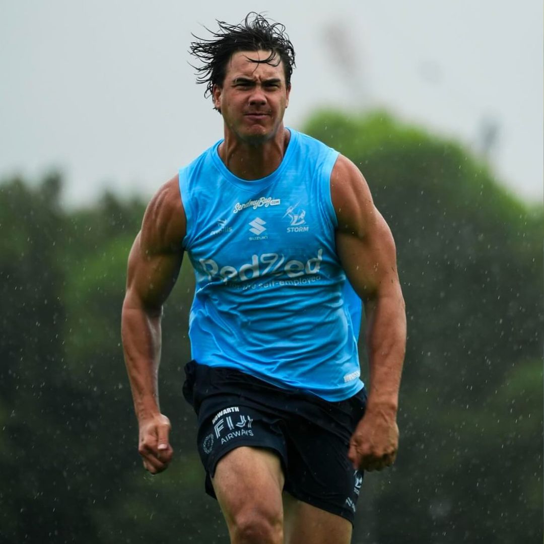 Melbourne Storm 2025 Light Blue Training Singlet