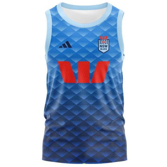 NSW Blues State Of Origin 2025 Light Blue Performance Singlet