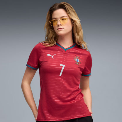 Portugal 2026 Cristiano Ronaldo Soccer World Cup of Football Women's Home Jersey Shirt