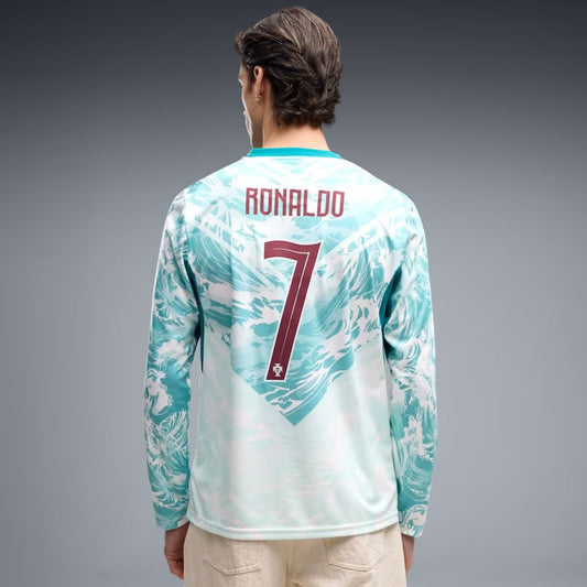 Portugal 2026 Cristiano Ronaldo Soccer World Cup of Football Long Sleeve Away Jersey Shirt