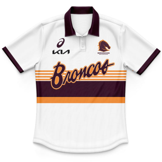 Brisbane Broncos 2025 Kids Run Out Polo Shirt